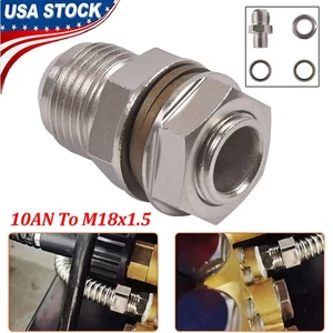 Oil Pan / Oil Sump Return Adapter Bung -10AN Fitting No Weld for Turbocharger - Foto 1 di 15