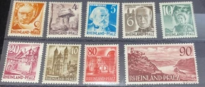 Ocupación alemana - Rin Palatinado #6N30-6N38 como nuevo con bisagras original - Imagen 1 de 6