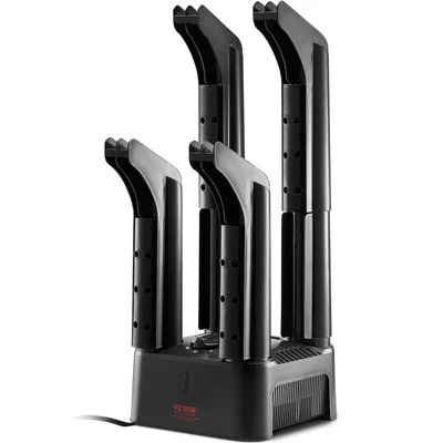 VEVOR Detachable 4 Tubes Shoe Dryer with Heat Blower & Timer Black & Orange - Image 1 of 4