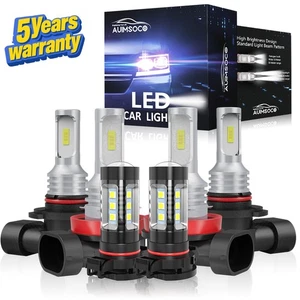 For 2007-2013 Chevrolet Suburban 2500 6x LED Headlights High Low Fog Light Combo - Picture 1 of 14