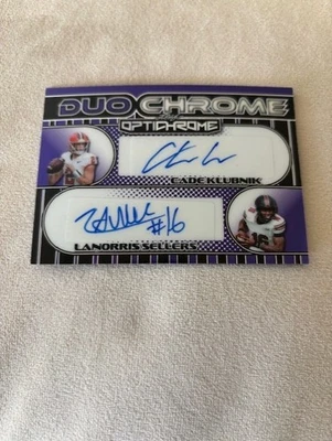 Cade Klubnik LaNorris Sellers 2025 Leaf Optichome Duo Signatures SP RC/5 automático Foto 1 de 2