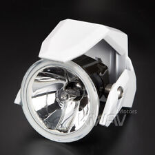 3" fog light H3 12V 55W ECE black metal housing white ABS shield x2 chopper