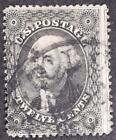 U.S. Scott # 36 Washington 12 Cent Black 1857 Plate 1 Stamp Cv$300 sta