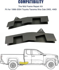 Mid Rear Frame Rust Repair for 1996-2004 Toyota Tacoma 2WD 4WD Frame Repair Kit - Picture 1 of 8