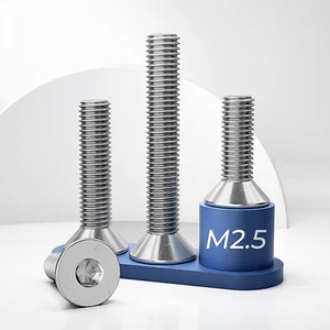 M2.5 - 2.5mm COUNTERSUNK BOLT CSK ALLEN KEY SOCKET SCREWS A2 STAINLESS STEEL - Picture 1 of 29