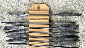 HEAVY WOOD RASP RIFFLER FILE SET - ASSORTED FILES FOR RASP CUTS - WOOD SHAPING - Picture 1 of 7