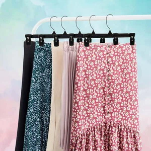 Hanger Central 10 Pack Heavy Duty Bottoms Hangers with Ridged Pinch Clips, 12 In - Picture 1 of 9