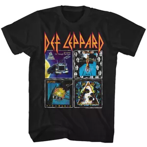 Def Leppard 4 verschiedene Albumcover Herren T-Shirt Rock Musik Band Merch - Bild 1 von 6