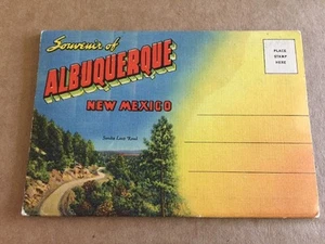 Souvenir Postcard Folder Booklet Albuquerque New Mexico NM Sandia Loop Rd Views - Picture 1 of 12