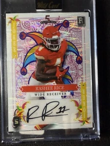 2023 RASHEE RICE WILD CARD 5 CARD DRAW STACKED White JOKER 1/1 Auto RC 🔥🔥🔥 - Picture 1 of 2