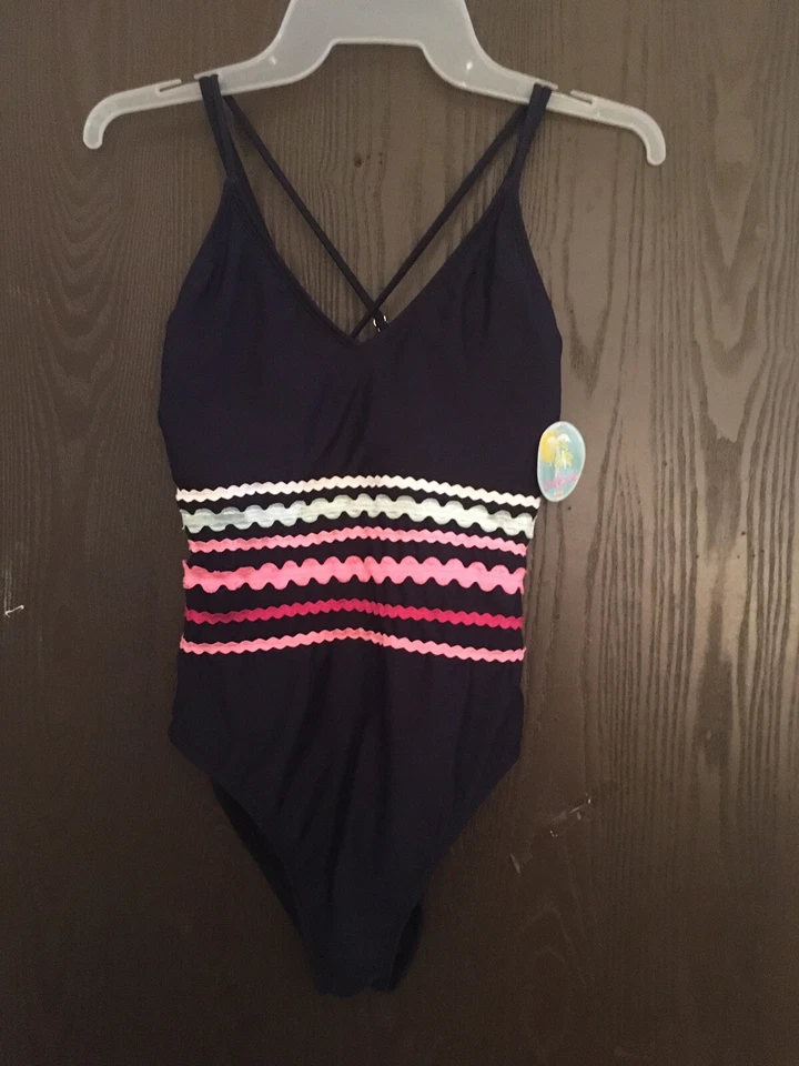 Island Soul NWT Women's 1 Piece Swimsuit Removable Pads Adjustable Straps Small - Image 1 of 1