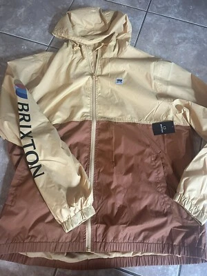 Chaqueta cortavientos BRIXTON CLAXTON para hombre - WellerYellow/Caramelo - XXL 2XL - NUEVA CON ETIQUETAS Foto 1 de 4