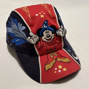 Vtg Disneyland Resort Mickey Mouse Fantasia Sorcerer Toddler Strap Baseball Hat - Picture 1 of 5
