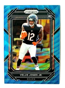 2022 Panini Prizm Velus Jones Jr. BLUE Wave Prizm RC SP #/199 Bears Rookie! - Picture 1 of 3