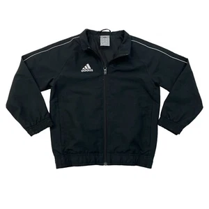 Adidas Core 18 Presentation Jacket Boys 2XS Black Mesh Lined Full Zip Training - Picture 1 of 11