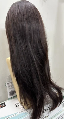PELUCA CABELLO HUMANO 24" EUDORA por BOBBI BOSS Natural Negro Sin Procesar Encaje Frontal+Pieza Foto 1 de 4
