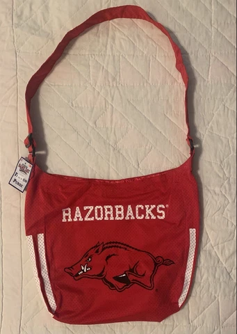 Game Day Outfitters Arkansas Razorbacks Jersey Messenger Bag/Purse NWT Cover