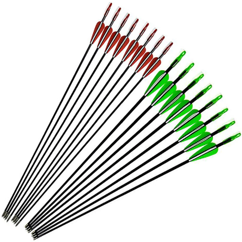 31" Archery Fiberglass Arrows Quiver Recurve Bow Target Compound Bow Shooting - Image 1 of 4