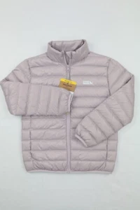 Eddie Bauer Youth Down Packable Jacket Lilac M 7/8 Lightweight Elastic Cuff 650 - Picture 1 of 19
