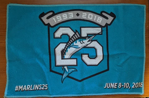 Miami Florida Marlins 25 Year Anniversary Towel 2018 - Fast Shipping Cover