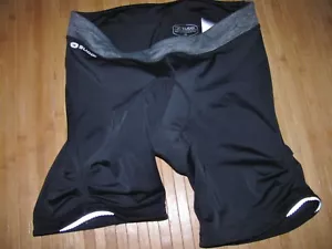 SUGOI VERVE Bike Shorts CYCLE Womens LARGE Polyester Spandex BLACK with GRAY - Picture 1 of 3