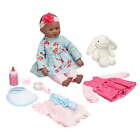  18" Doll and Accessories Set with Plush Bunny and extra outfit