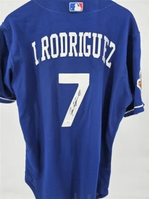 Ivan Rodriguez #7 Texas Rangers Signed Jersey Sz 40 JSA COA CE87799 - Image 1 of 4