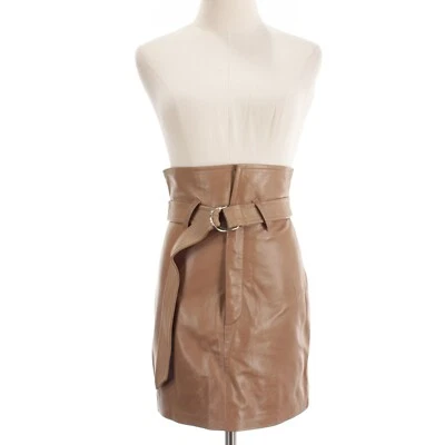 Saia IRO NWD Angelica 100% couro de cordeiro tamanho 36 / EUA 4 em marrom cappuccino - Imagem 1 de 4