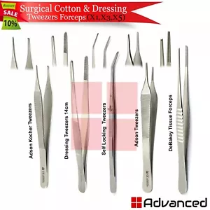Dental Pick Tweezers Surgical Cotton Dressing Forceps Tissue Holding Plier - Picture 1 of 16