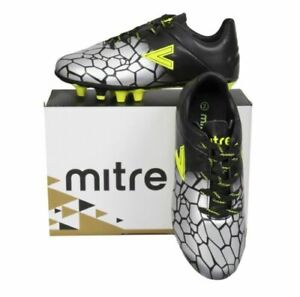 NEW MITRE 2Y SOCCER CLEATS Shoes Black/Silver/Green 