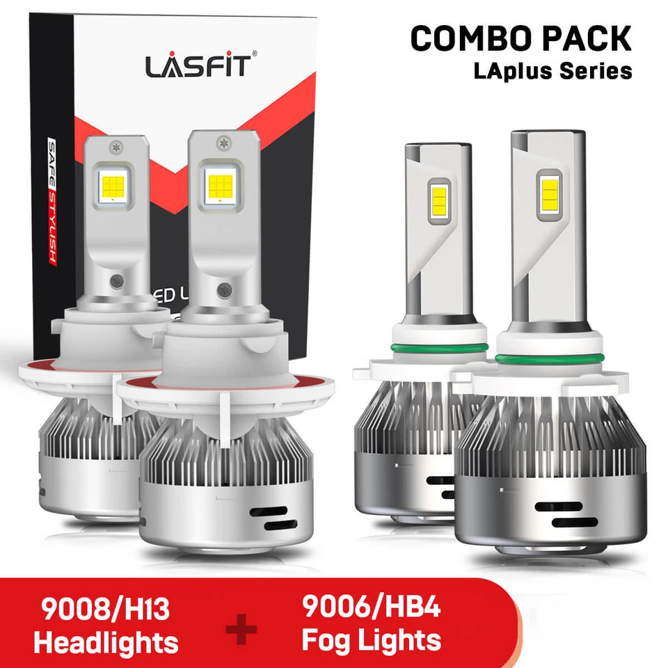 For Dodge Ram 1500 2500 3500 2006 2007 2008 4X LED Headlight Fog Light Bulbs - Image 1 of 4