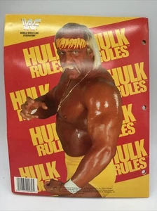 1990 WWF HULK HOGAN School Folder (3-Hole, 2-Pocket) Hulkster & Hulkamania USA - Picture 1 of 11