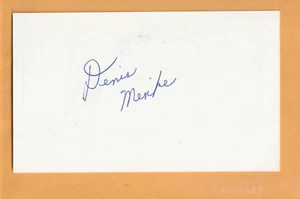 Tarjeta 3x5 firmada por Denis Menke Cincinnati Reds AUTO Milwaukee Atlanta Braves - Imagen 1 de 2