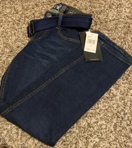 NWT $46 MSRP Boys Akademiks Belted Jeans Size 10 Blue - Picture 1 of 8