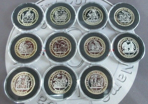 2020 Labours of Hercules MULTILISTING Diamond Finish Gibraltar £2 Coins Box&COA Cover
