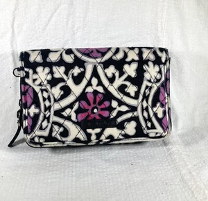 Bandolera Vera Bradley Scroll Medallion Muñequera Convertible 2 Cremallera Multi Bolsillos - Imagen 1 de 11