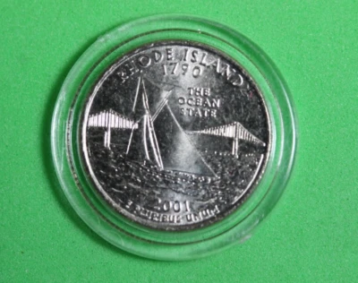 2001-D Rhode Island State Quarter Uncirculated P00464 - Image 1 of 2