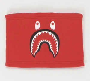 AUTHENTIC A BATHING APE BAPE SHARK NECK WARMER RED NEW SALE kid’s children - Picture 1 of 4