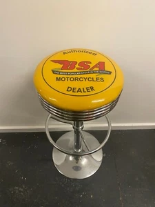 BSA MOTORCYCLES PREMIUM BAR STOOL ADJUSTABLE HEIGHT INDIAN HARLEY TRIUMPH - Picture 1 of 12