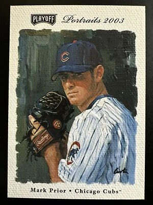 Mark Prior 2003 Playoff Portraits Baseball PROMO Card Chicago Cubs #47 - Image 1 of 2