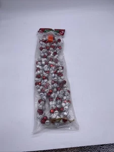 Gerson International 5' Metall Jingle Bell Girlande rot & weiß Weihnachten Neu in Verpackung - Bild 1 von 3