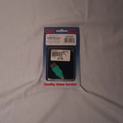 QVS PS/2 to USB Replacement Adaptor, USB A Male to Mini6 Female - Image 1 of 2