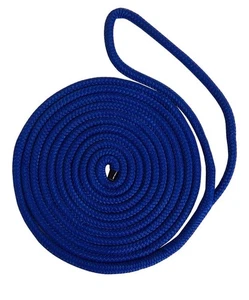 Buccaneer Rope Company 30-61120 1/2 inch x 20 ft. Blue Double Braid Dock Line - Picture 1 of 2
