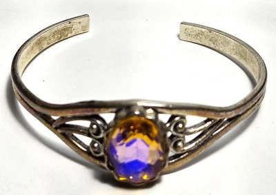 Brazalete Brazalete Vintage Multicolor AB Cristal Filigrana Chapado Tono Dorado Foto 1 de 4