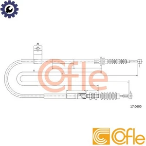 CABLE PARKING BRAKE 17.0600 FOR MAZDA MX-5II BP5A/BP6J 1.8L B6MC/B6MU 1.6L 4cyl - Picture 1 of 7