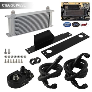 Bolt On AN10 15 Row Oil Cooler Kit For Subaru Impreza WRX/STi EJ20 EJ25 01-05 SL - Picture 1 of 9