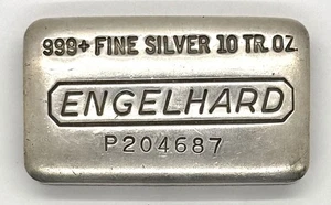 Engelhard .999 Feinsilber 10 Oz Barren 11. Serie Bullion Flat Finish #P204687 - Bild 1 von 2