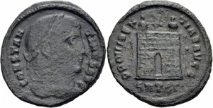 Constantin I Follis Thessalonica 326-328 PROVIDENTIAE AVGG Lagertor RIC 153 / Γ - Picture 1 of 3