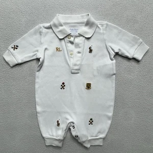 Neu geboren weiß Ralph Lauren Kleinkind NB Einteiler Outfit - Bild 1 von 6