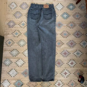 Jeans vintage Levis donna 11 17501 0103 501 vestibilità studentesca nero sbiadito anni 80 MiUSA rari - Foto 1 di 6